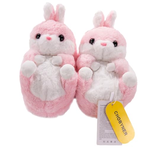 House Slippers for Women Cute Cartoon Animal Home Slippers Fuzzy Warm Bedroom Non-Slip Slipper Shoes