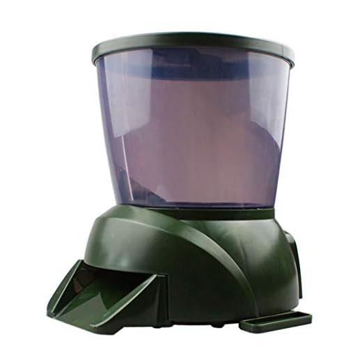 FKBJ Automatic Large-Capacity Feeding Device Regularly.Fish Food Storage Dispenser.Fish Tank Feeder for Garden Pond Automatic Fish Feeder