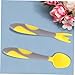 LIOOBO 1 Set Training Tableware Non Slip Utensils for Curved Design for Comfort Lemon Yellow