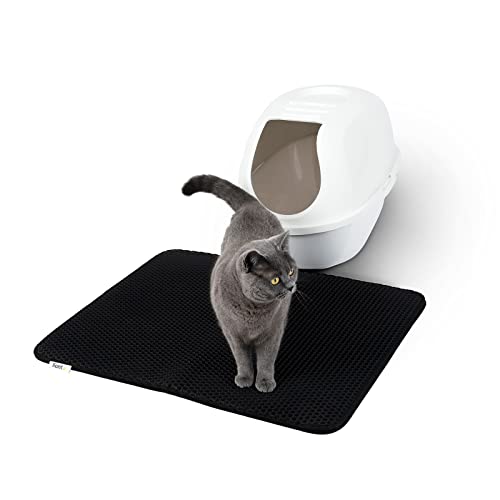 lionto Katzenstreumatte für Katzentoilette mit Anti-Rutsch-Beschichtung, 76x61x1,3 cm, Katzenklomatte wasserdicht & leicht zu reinigen, effektive...