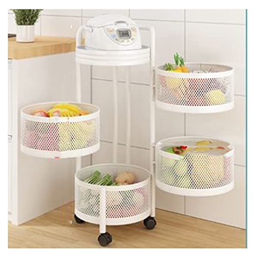 AMDHZ Estante Verduras Estantes Giratorios con Cestas Extraíbles Redondo En Capas Estante de Almacenamiento para El Hogar de Cocina Unidad Organizadora Duradera Cover