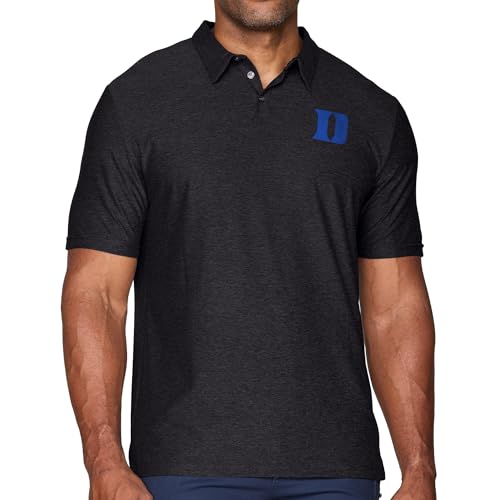 COLOSSEUM Men's Duke Blue Devils Vapor Polo (Black, Large)