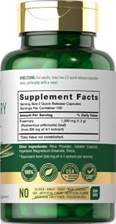Carlyle Rosemary Capsules | 200 Count | Non-GMO & Gluten Free Extract