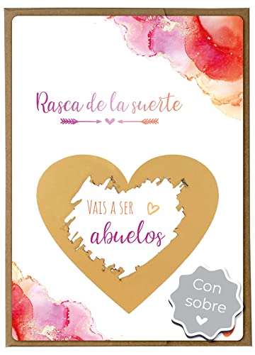 Image of Joli Coon Tarjeta de rascar Vais a ser abuelos con sobre - Anunciar embarazo abuelos