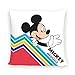Disney Home Mickey – poduszka dekoracyjna z wypełnieniem i zamkiem błyskawicznym – 40 x 40 cm – poduszka do rzucania z wypełnieniem, wspaniała poduszka dekoracyjna na sofę, kanapę, do salonu i sypialni – miękka poduszka do przytulania