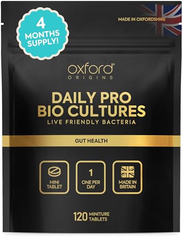 Award-Winning Micro Probiotics Supplement Made in The UK | 120 Mini Tablets | One-a-Day Lactobacillus Acidophilus Tablets for Women & Men | Vegan & Gluten-Free | 4-Month Supply