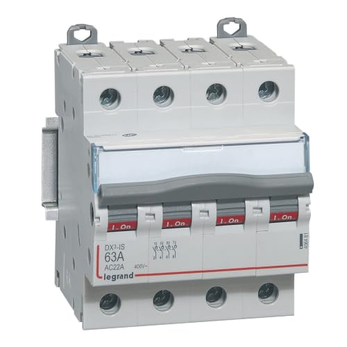 406481 Interrupteur Sectionneur Tétrapolaire 4p 400v - 63a - 4 Modules - Bornes à Vis Legrand Dx³-is