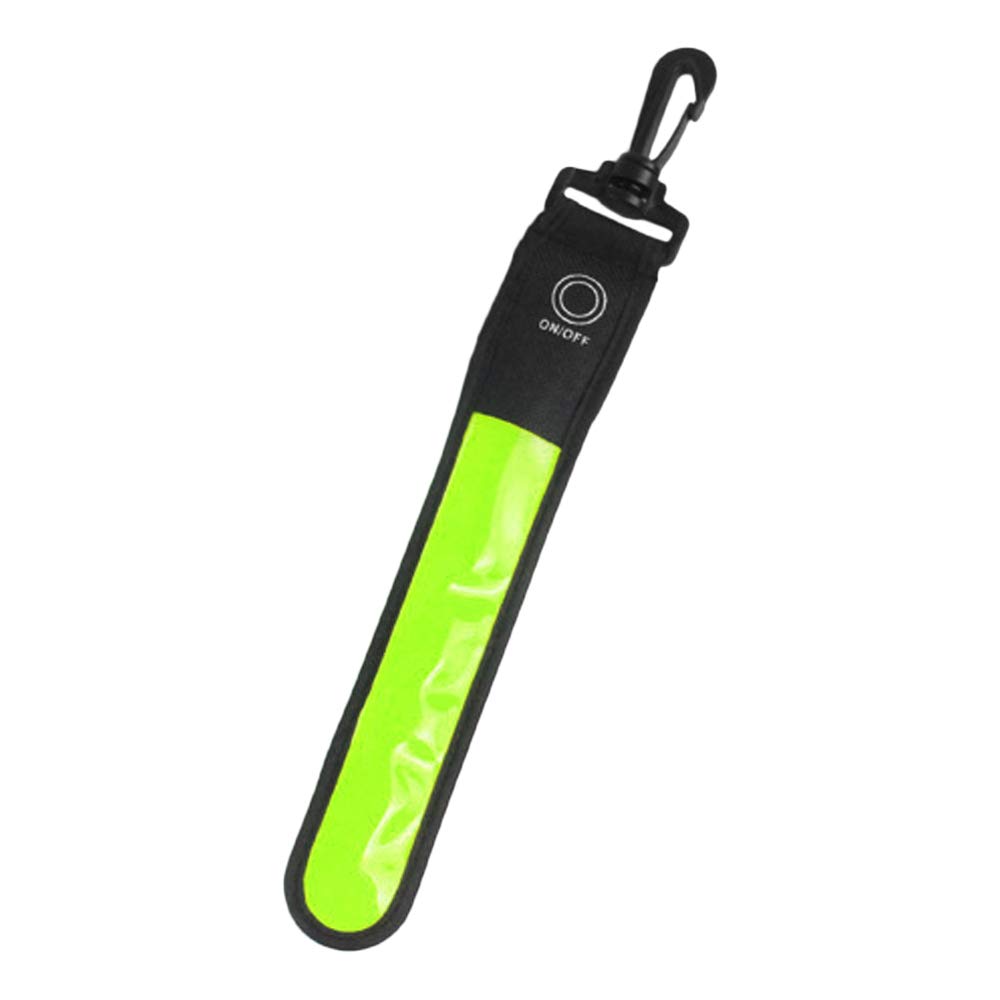 Reflective LED Backpack Tag Band High Visibility Strip Reflector Gear with Clip for Night Running Cycling Jogging Hiking