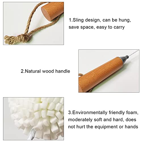 Sinolofty Wine Glass Cleaning Brushes 2 Pack Flute And Stemware Tipped Bottle Washing Soft Foam Non Scratch Bristle Cleaner Tool For Champagne, Whiskey, Flask, Drinking Bottle, Vase And Glassware #TOP5