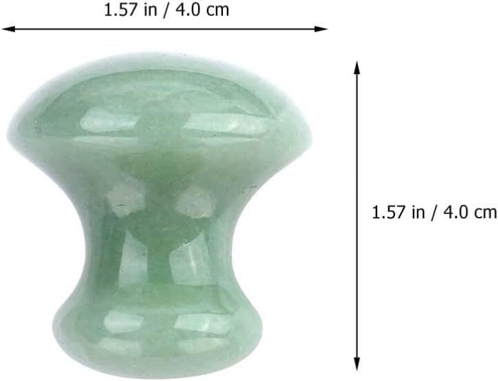 SHERCHPRY 4pcs Mushroom Shaped Facial Massagers Green Jade Scraping Boards for Facial Relaxation and Blood Circulation Gua Tool for Routine