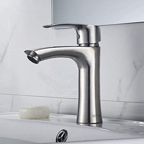 Robinet de lavabo classique moderne en acier inoxydable haut de gamme à poignée unique