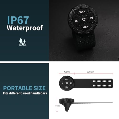 Image of Bluetooth Media Button,Phone Remote for Car Bike Motorcycle