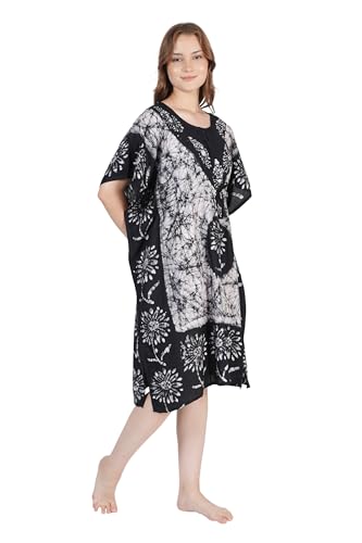 Image of Onekbhalo Women's Cotton Floral Kaftan Nighty Maxi Gown (OK Free Size)
