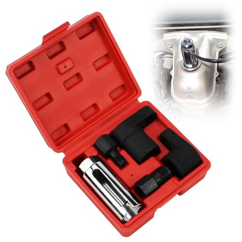 LPZMPZ   Llave de estuche para sonda Lambda 22 mm 1/2 larga 5 unidades de sensor de oxígeno para toma de llaves universal compatible con BMW Vw Audi Skoda Mercedes