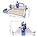 4040 CNC Machine Kit, Pro Milling Machine CNC Engraving Machine, 100W CNC Router Machine, USB CNC Engraving Machine, with Straight Square Rails, Emergency Stop Button, For Industrial Technology