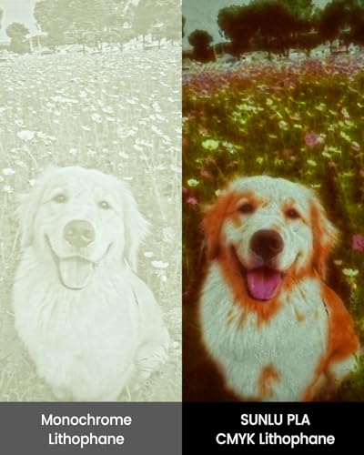 Image of SUNLU CMYK Lithophane PLA+2.0 Filament Bundle, 4KG Upgrade PLA+ Filament 1.75mm, Tougher and Stronger, Dimensional Accuracy + /-0.02mm, 1KG per Spool, 4 Packs, 4KG Total, White+Magenta+Yellow+Cyan