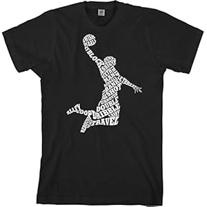 Threadrock Men’s Basketball Player Typography T-Shirt