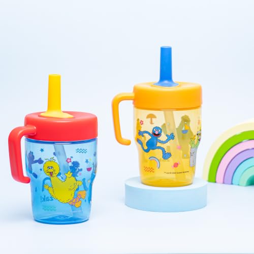 Image of Zak Designs Sesame Street Capri 10oz Leak-Proof Toddler Straw Cups, 2-Pack