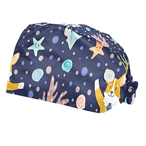 Bonnet de travail premium élastique avec bandeau absorbant et boutons latéraux