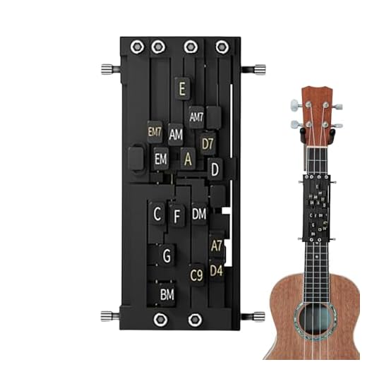 Acordes Prensador Para Guitarra Acústica,Guitarra Ayuda Aprendizaje - Sistema de Aprendizaje Portátil Ayudas Para Practicar Ukelele Viaje Hogar