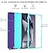 ONOLA Compatible with Samsung Galaxy S24 Ultra Case with HD Screen Protector, Heavy Duty Shockproof & Dropproof 3-Layer Cover Phone Case,PurpleSkyBlue