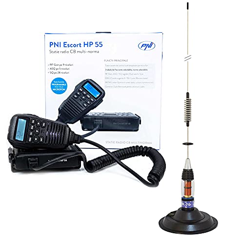 Radio CB PNI Escort HP 55 ASQ con antena ML70 y base magnética de 145mm