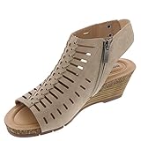 Earth® Women's HANA3 Wedge Sandal, Beige 110, 9 M