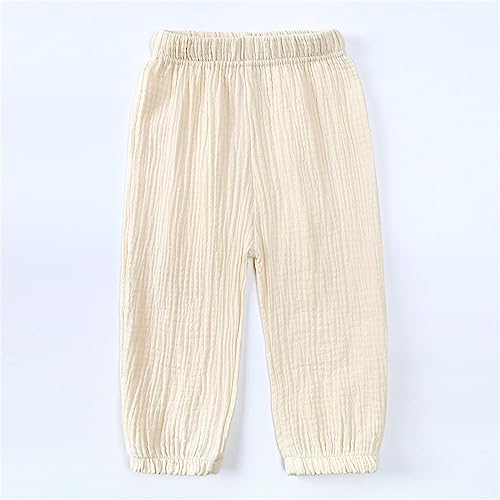 Toddler Cotton Linen Sweatpants Plain Straight Wide Leg Joggers Pants Baby Boys Fall Elastic Waist Casual Trousers2