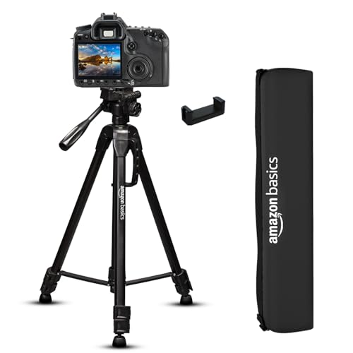 Amazon Basics 67 inch Professional Tripod Stand with Mobile Phone...