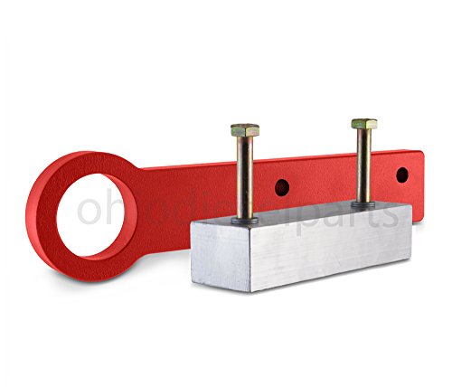 Ohio Diesel Parts Tow Hook Recovery Point Compatible With Jeep Grand Cherokee Wk2 Overland Summit Years 2011 – 2017 (Red Powder Coat) #TOP17