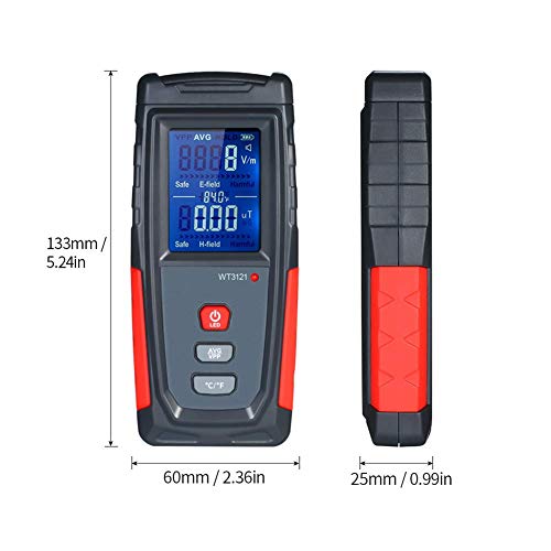 Medidor EMF Recargable USB Detector de Radiación miniatura 2