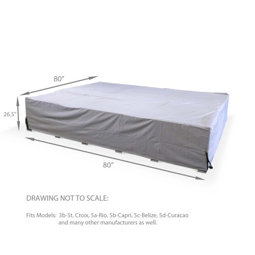 Urban Furnishing Premium Outdoor Patio Furniture Cover (6.8' X 6.8' X 2.3') #TOP2