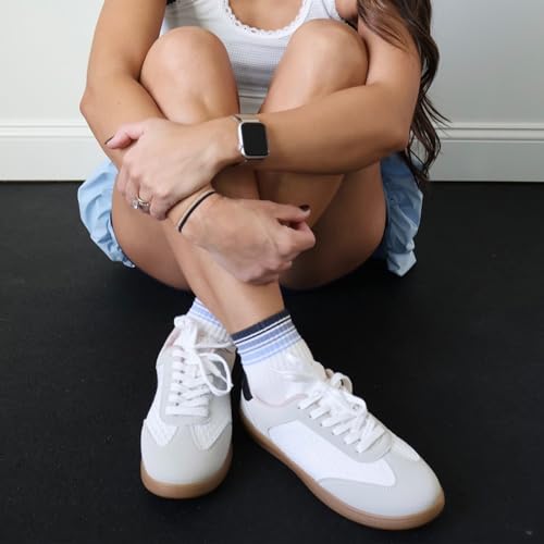 Image of JENN ARDOR Low Top Sneakers for Women Lace-up Fashion Tennis Shoes Casual Slip On Sneaker Padded Non Slip Footwear for Work, Walking, Everyday Wear