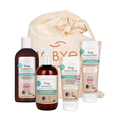 MABYEN Babypflege Basis Starter Set | Naturkosmetik - 4 Produkte +...