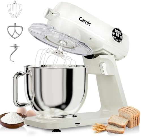 8.45 QT All Metal Stand Mixer,10 Speed Large Capacity Kitchen Mix...