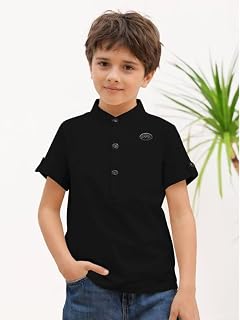 Boys Fashion Shirt Solid Design Cotton Blend Fabric for Daily and Special Occasions Price In India