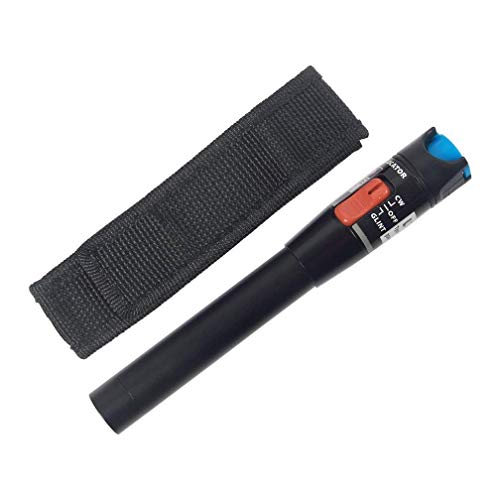 10mW Visual Fault Locator - with 2.5mm Universal Connector, Red Light Fiber Optic Cable Tester Meter for CATV Telecommunications Engineering Maintenance