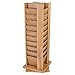 Wooden Mallet Cascade Spinning Floor Display with 40 Magazine Pockets, Light Oak