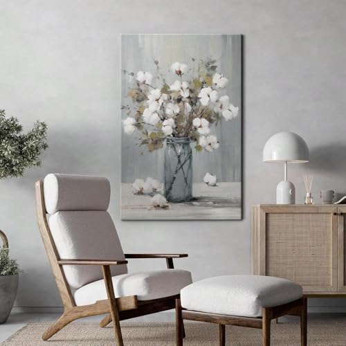Peinture murale moderne fleur cadre noir tableau nature sauvage 90x153