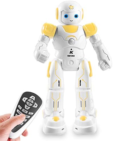 IHBUDS Smart and Programmable Remote-Control Robot for Kids. Beginner’s STEM Toy Robot Friend for Kids to Learn as They Play-(Yellow)