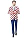 Opposuits American Flag Suit for Men USA Outfit for The 4th of July with Pants, Jacket and Tie,United Stripes,42