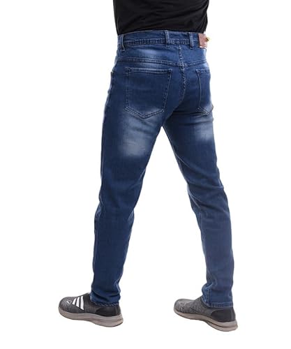 Kemt Men's Fashion Comfort Slim Fit Jeans Casual Pants - Size 42 - Blue