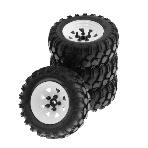 RC�A�b�v�O���[�h�X�y�A�p�[�c For Axial For SCX10 90046 UTB18 For TRX4 1/10 4PCS 1.9" �^�C�� 93mm �z�C�[������ RC �N���[���[ �J�[ �A�b�v�O���[�h �p�[�c(White)