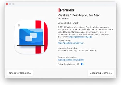 Image of Parallels 26 Desktop Pro 2026 Edition Software (New Version) (Pre-Activated) (NO-KEY) for MacOS M1, M2, M3, M4 | Run Windows on Mac Virtual Machine Software | Perpetual (1 Device) | Genuine | LIFETIME VALIDITY