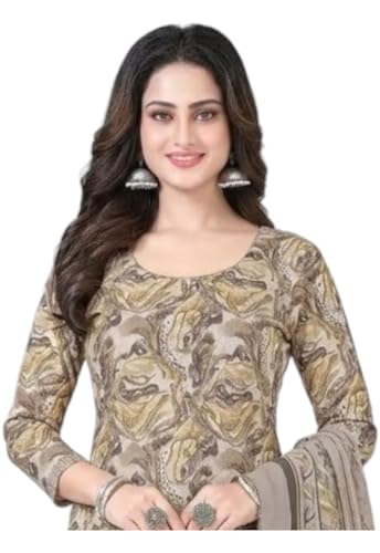 Image of Yashika Unstiched Crepe dress materials | Crepe Salwar Suit for women with dupatta | suit material for women unstitched
