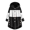 Winter Jackets for Women Long Oversized Plus Size Button Tops Hooded Loose Cardigan Wool Coat Winter Warm Coats