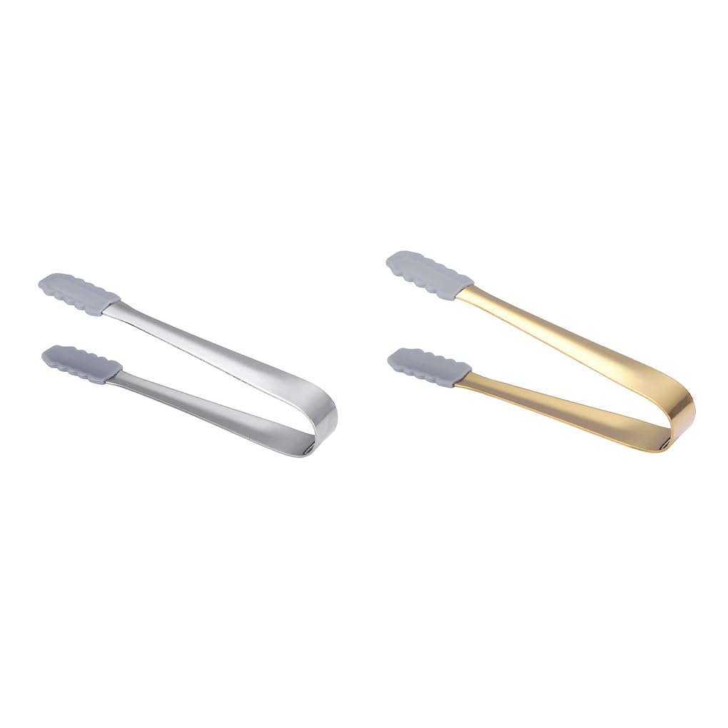 20 Ensemble de Pince de Service Polyvalente en Acier Inoxydable pour Un Service de Cuisine Facile et Pratique, Pince de Cuisine Facile à Nettoyer, Pince à Glace argentée