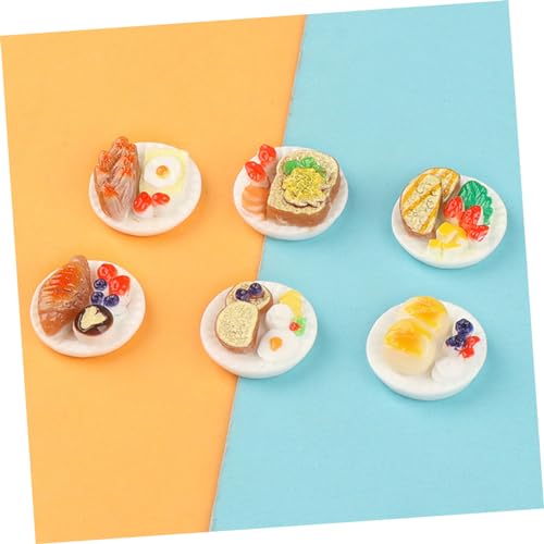 ibasenice 96 Peças Brinquedos de comida simulados casa sobremesa em miniatura mini decorações de art