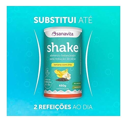 Shake Substituto de refeição Sanavita 450g Banana com Chia