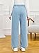 Haloumoning Girls Wide Leg Baggy Jeans Kids Fashion Pleated Elastic High Waist Denim Pants with Pockets 5-14 Years Light Blue